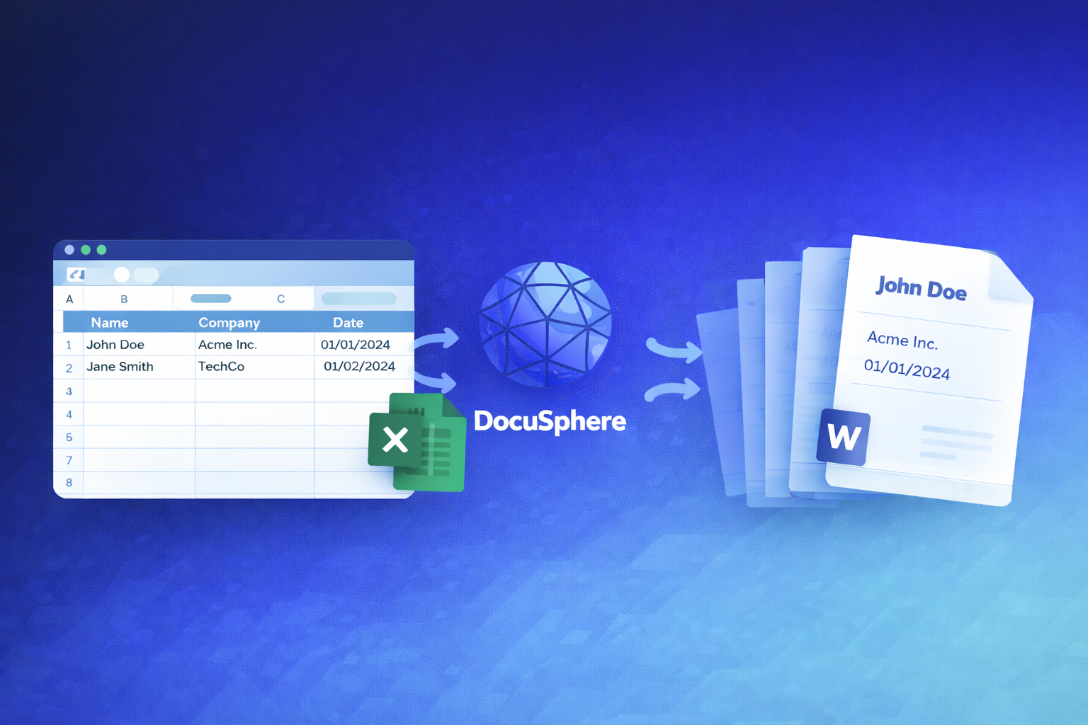 DocuSphere — Excel to Word document automation